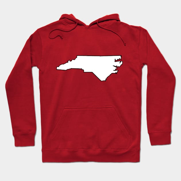 North Carolina - Blank Outline Hoodie by loudestkitten